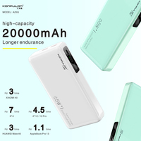 KONFULON 20000mAh Small Size High-Capacity PowerBank 65w Fast Charger Mobile Power Supply Out Door Spare Battery Large Capaity