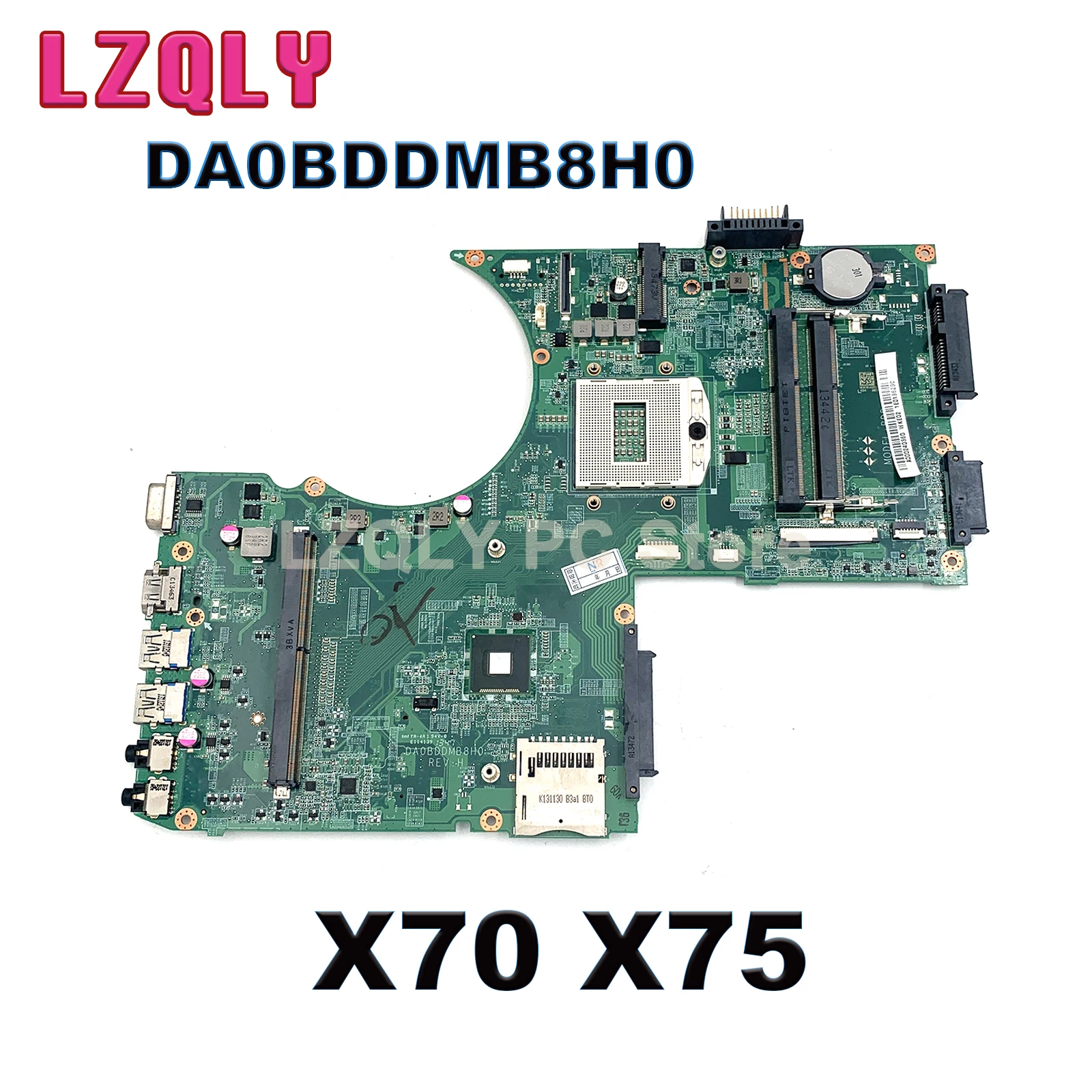 

For Toshiba Qosmio X70 X75 X75-A7170 Laptop Motherboard DA0BDDMB8H0 A000240360 17.3 inch with graphics slot DDR3L