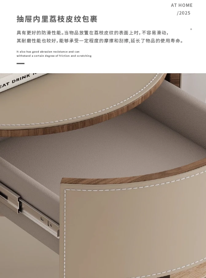 Unique Design Bedside Table Modern Aesthetic Italian Luxury Style Nightstands Drawers Storage Mesita De Noche Bedroom Furniture