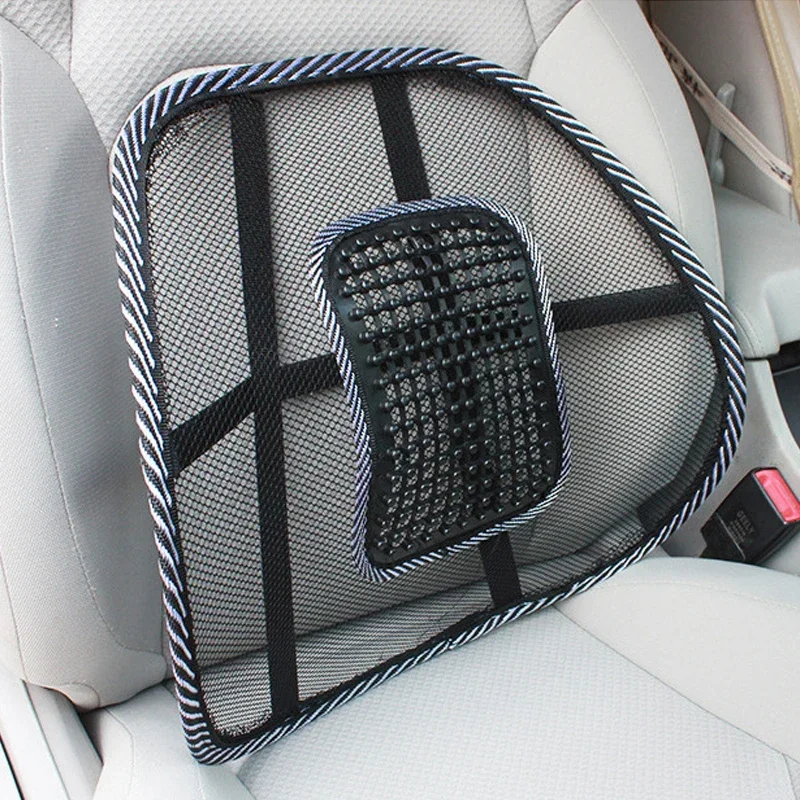 Car Seat Truck Office Home Cushion Pad Waist Back Support Chair Lightweight Massage Mesh Relief Lumbar Brace Auto Accessories