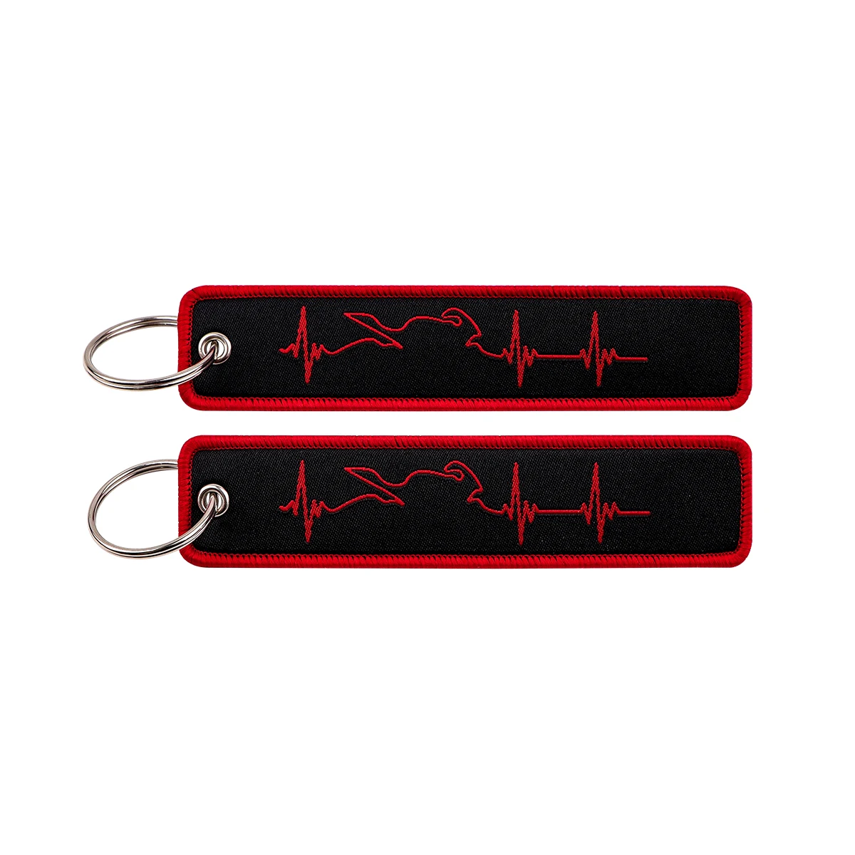 Simple Style Embroidery Key Fobs Line Key Tags Keychain for Motorcycle Cars Key Holder Pendant Jewelry Chaveiro Friends Gift