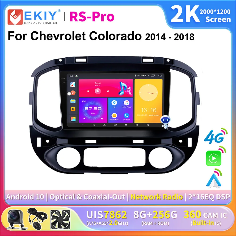 

EKIY 2K Screen CarPlay Car Radio For Chevrolet Colorado Sierra GMC 2014 - 2018 Android Auto Car Multimedia GPS Player Autoradio