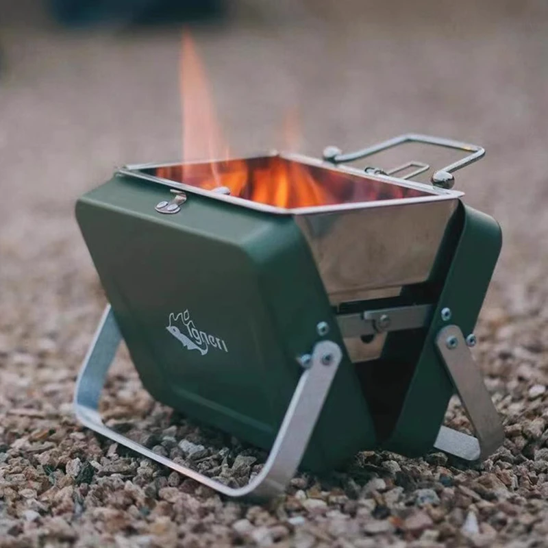 

Camping Wood Stove Patio Heater Cooker Portable Tourist Brazier Patio Heater Bonfire Hand Warmer Outdoor Heating Calentador LLPH