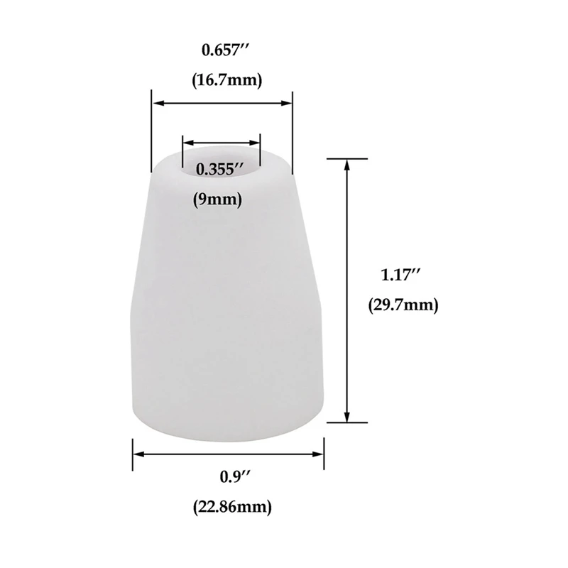 60Pcs For PT-31 JG-40 WSD-LG40 Plasma Cutter Consumables Alumina Ceramics Shield Cup 18204 & Gas Ring 18785