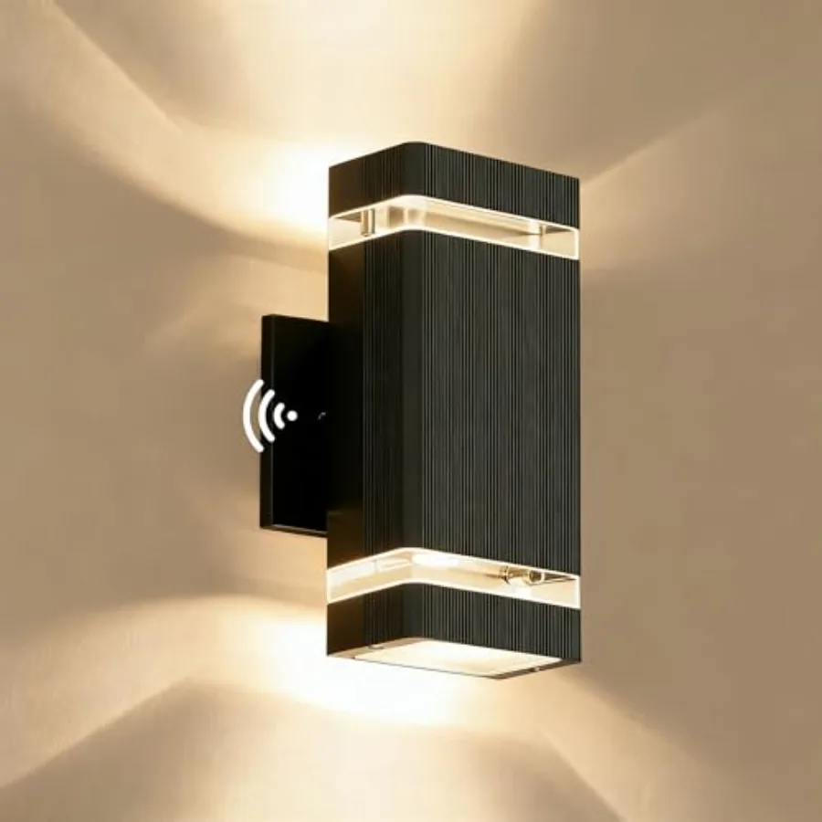 

Square Dawn Outdoor Lighting, Up and Down LED Porch Lights, Aluminum Outdoor Wall Lights with 7W Bulbs 3000K Waterproof Exterio