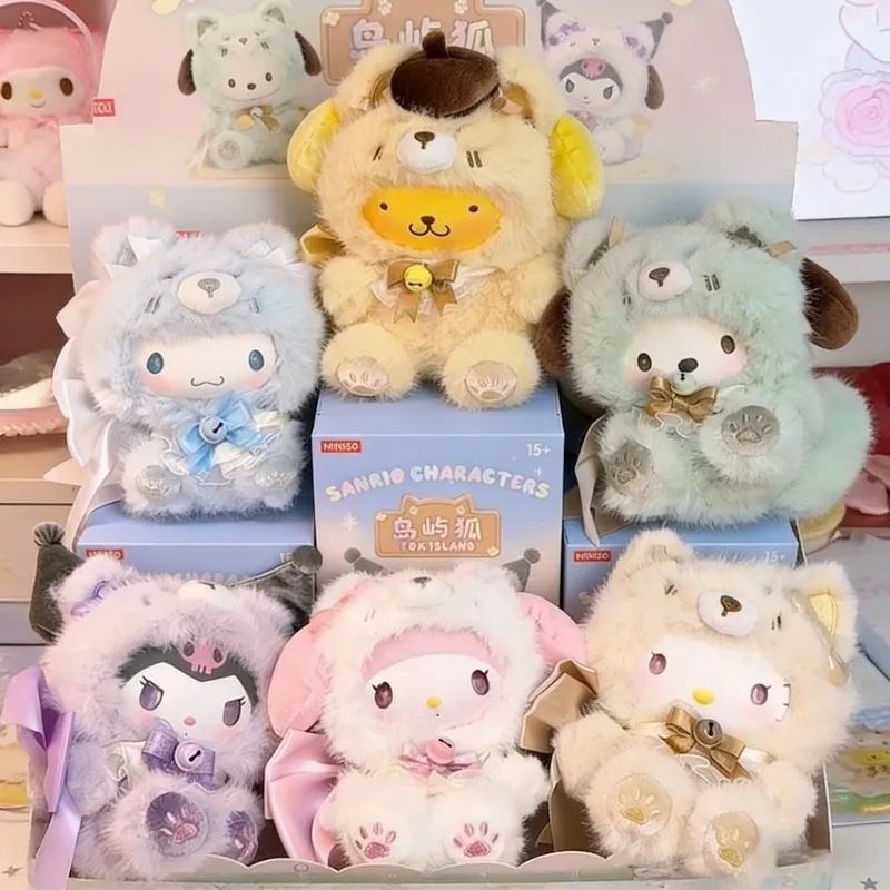 

New Sanrio Fox Island Blind Box Vinyl Plush Figure Cute Trendy Toy Collectible Desktop Ornament Surprise Gift For Kids Fans