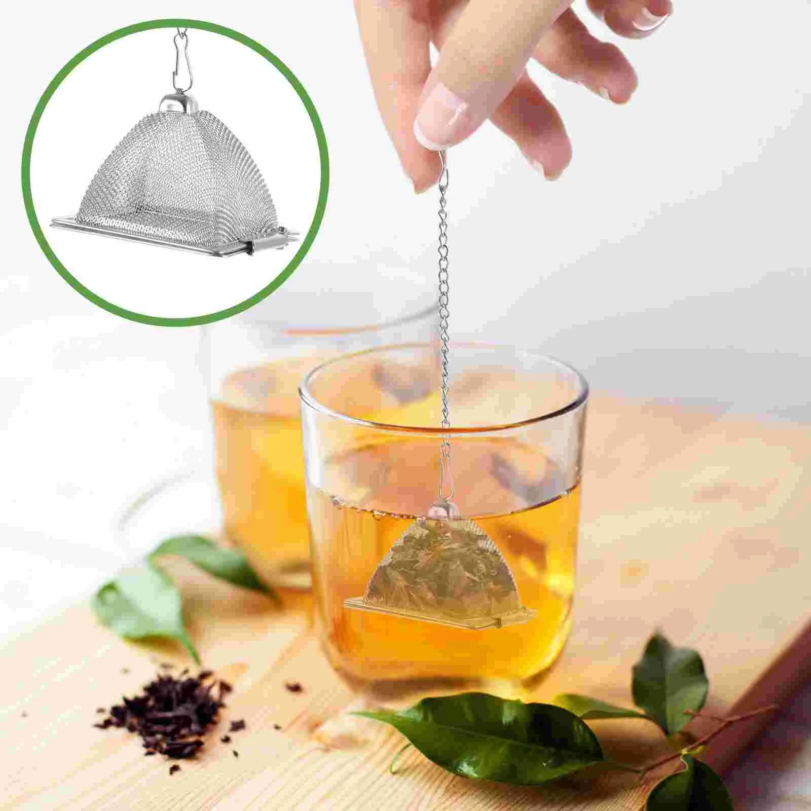 Pyramid Tea Strainer Stainless Steel Filter Multipurpose Brine Basket Cooking Infuser Spice Travel