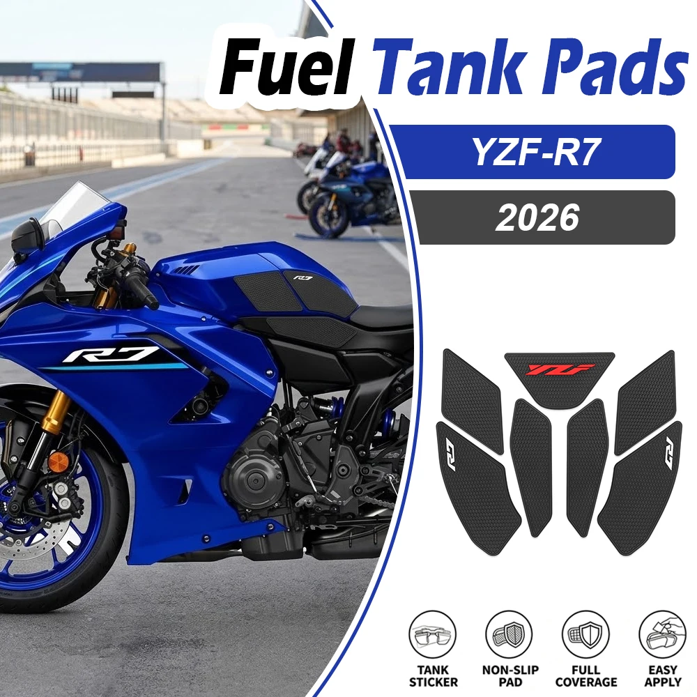 For Yamaha YZF-R7 YZFR7 YZF R7 2026 Motorcycle Fuel Tank Pad Side Knee Sticker Protector Tank Anti-slip Traction Slip Pads