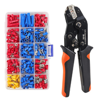 SN-02C Wire Crimping Tool Kit AWG 23-13 280PCS Insulated Wire Electrical Connectors Ring Spade Cable Lugs Wire Crimp Set