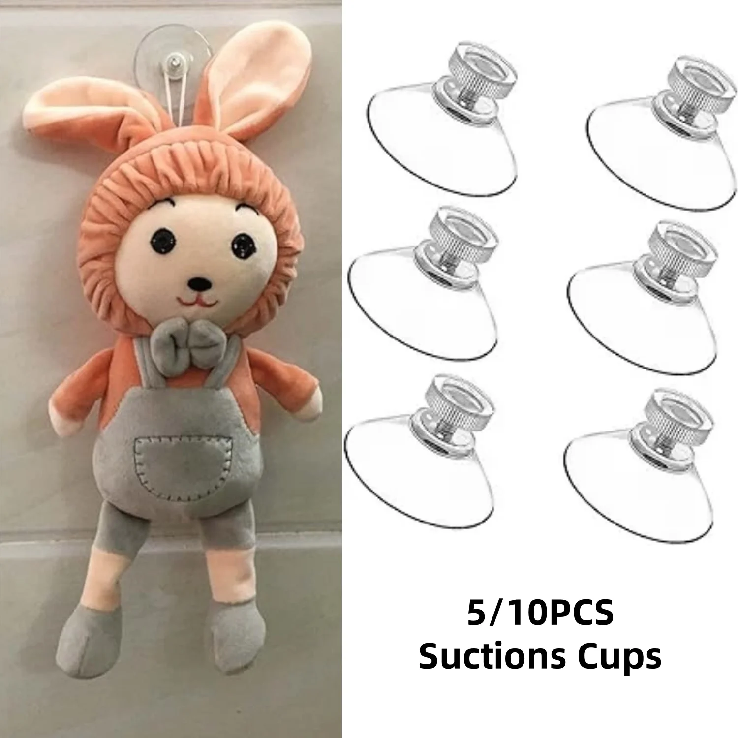 

5/10PCS Suction Cup Plastic Suction Pads 25/32/41/53 mm Clear PVC Sucker Pads Strong Adhesive Suction Holder with Screw Nut