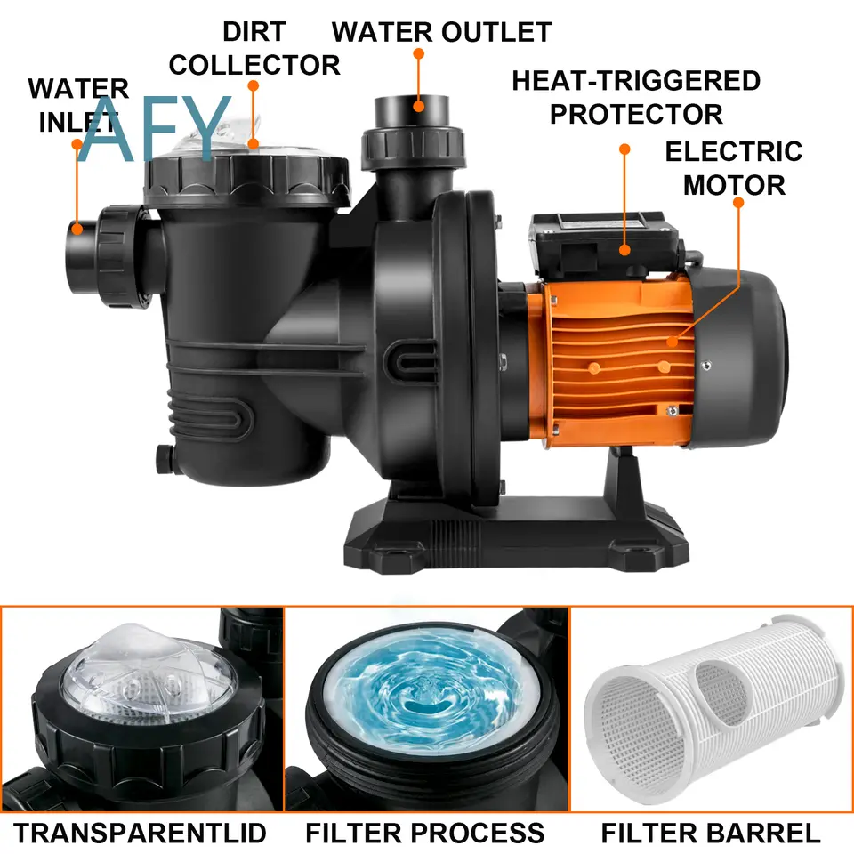 VEVOR Pool Pump for 48V DC 500W Solar Water Pump for Swimming Pool Filtration System Submersible DC Pool Pump 49 FT Head 75 - 5