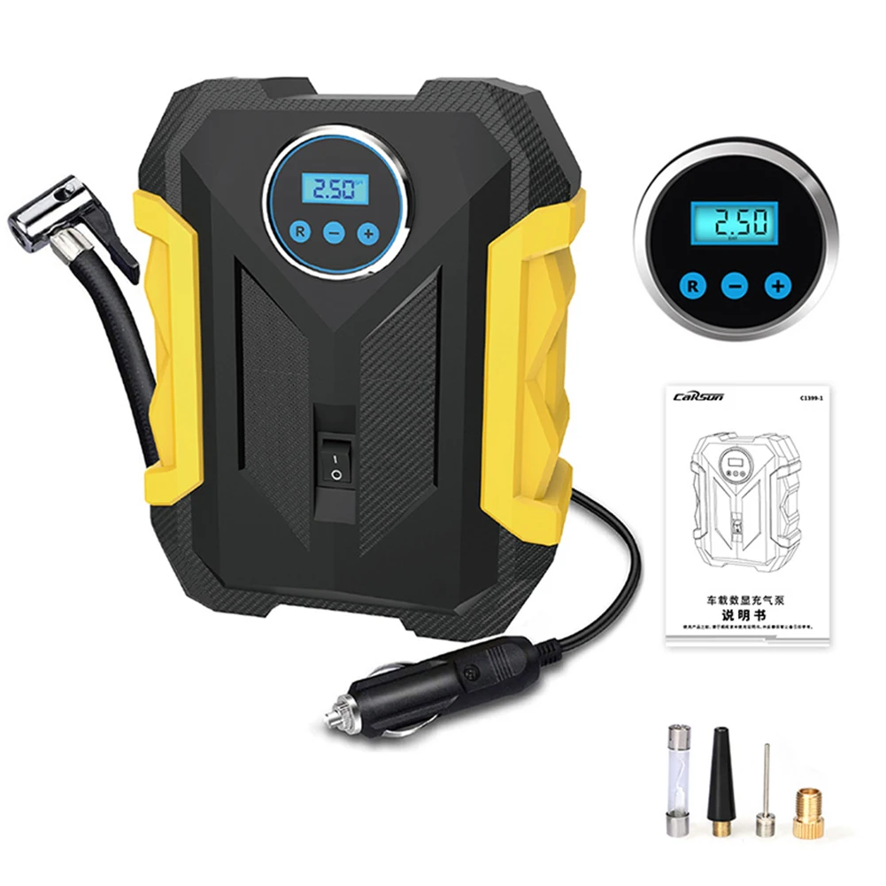 

150PSI велосипедный воздушный компрессор со светодиодной подсветкой, автоматический электрический насос, цифровой дисплей, электрический воздушный насос для автомобиля, велосипедный шар