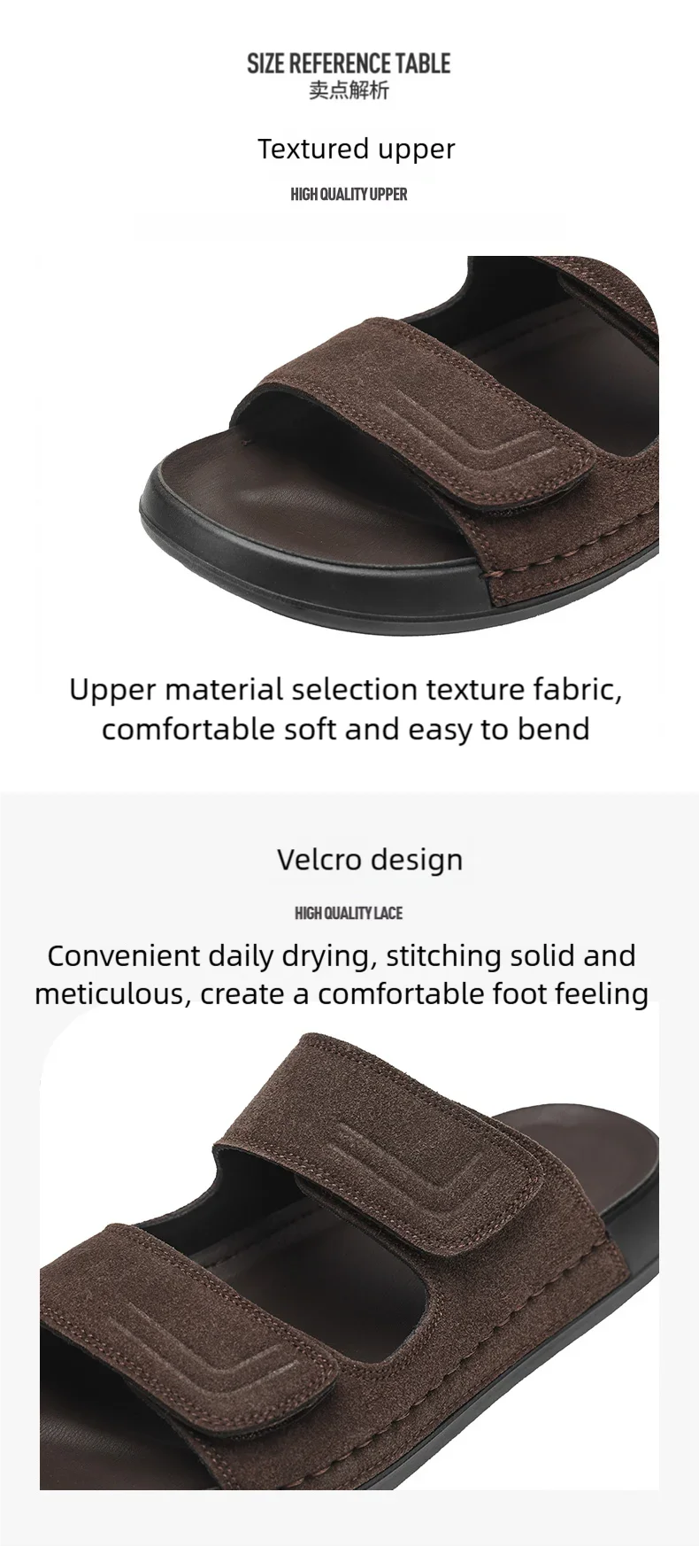 Herren-Freizeitpantoffeln, Sommer, atmungsaktiv, leicht, weiche Sohle, ideal für den Außenbereich, zum Gehen am Strand, zum einfachen Anziehen, bequem, modisch. – Detail 5