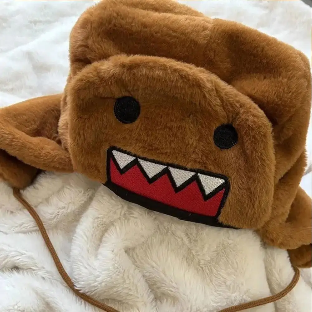 

Теплая зимняя шапка для спринта, осенняя коричневая шапка Wushakan, милая зимняя детская шапка с героями мультфильмов в стиле аниме, приятная для кожи шапка Wushakan