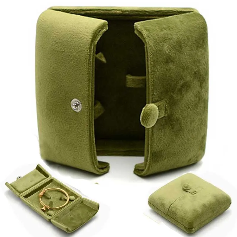 

1 шт., модная бархатная коробка для хранения ожерелья, двойная дверь, многофункциональный держатель для ожерелья, однотонный держатель для ювелирных изделий, подарок