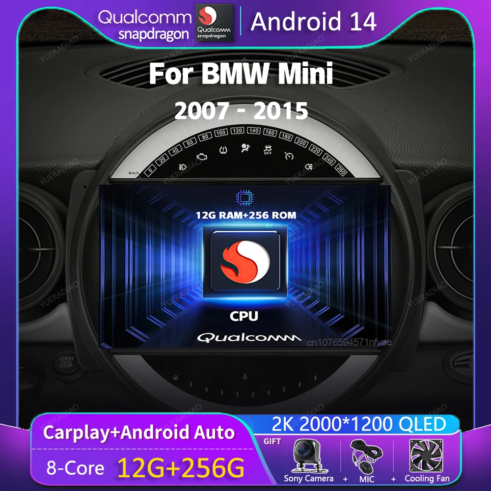 

Автомагнитола на Android 14 для BMW Mini Cooper R56 R60 R51 2006-2014