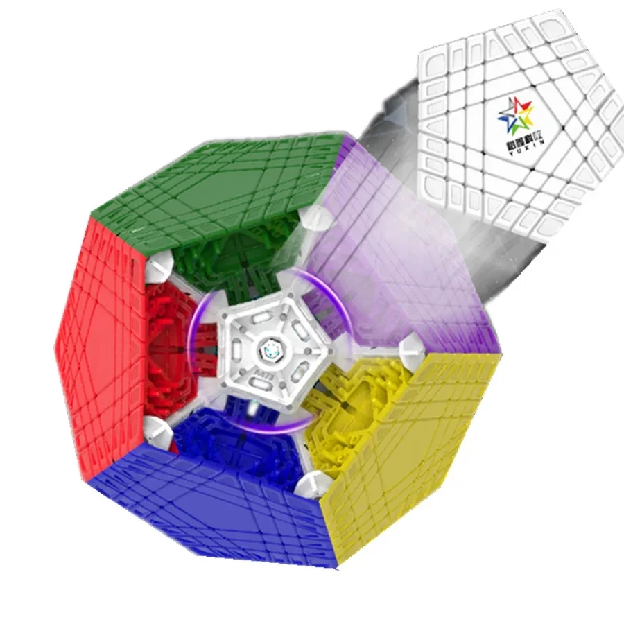 Stickerless Megaminx Cube Puzzle Cubo Magico, Brinquedo Profissional Educação Stickerless, HuangLong, YuXin, 7x7