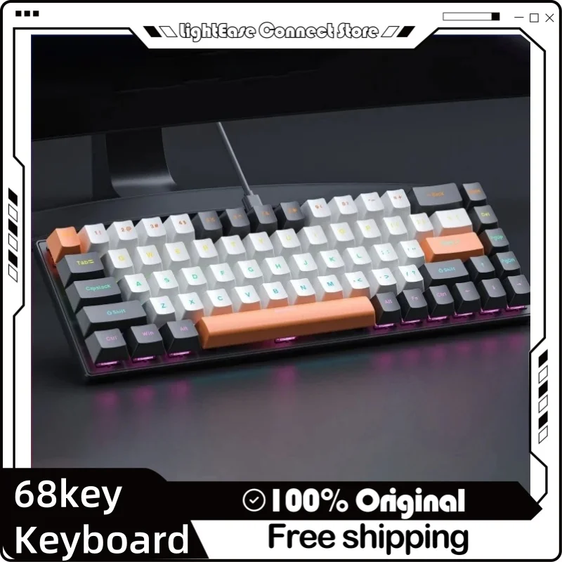 Imice Mechanical Keyboard 2024 New Ergonomic Design 68 Key Green Axis Red Axis Black Axis Tea Axis Abs Mechanical Keyboard ﻿