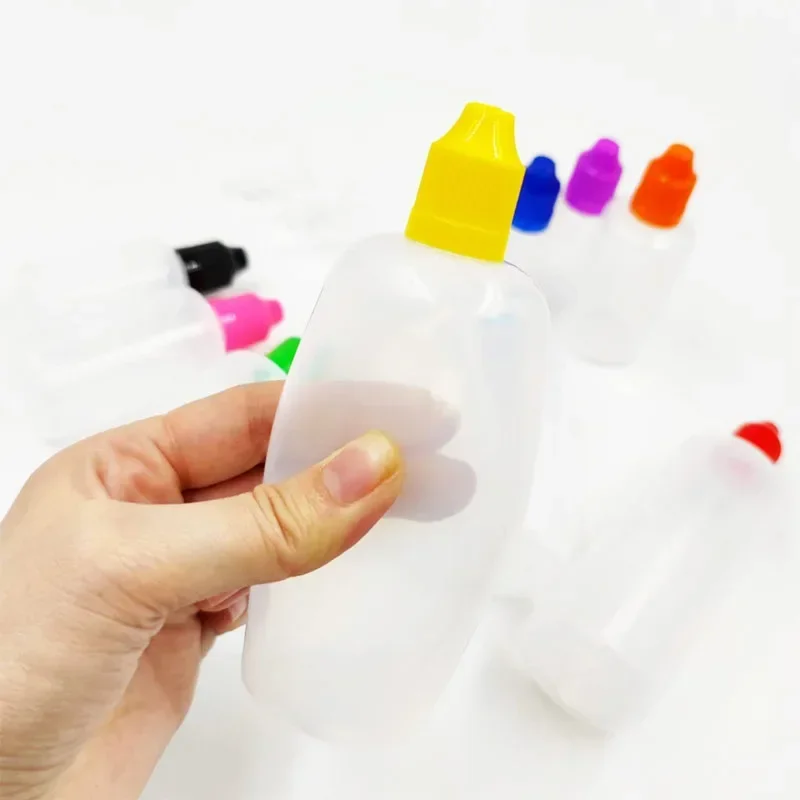 10 Pz 3 ML-120 ml Bottiglie Contagocce Vuote Riutilizzabili in Plastica PE Bottiglie Morbide Spremibili Contenitori per Campioni da Viaggio per Oli Colla Liquida
