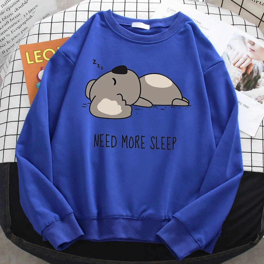 Need more sleep cartoon bear hoodies for men, casual fashion, O-neck hoodies, funny and novel graphics, hoodies, street Harajuku