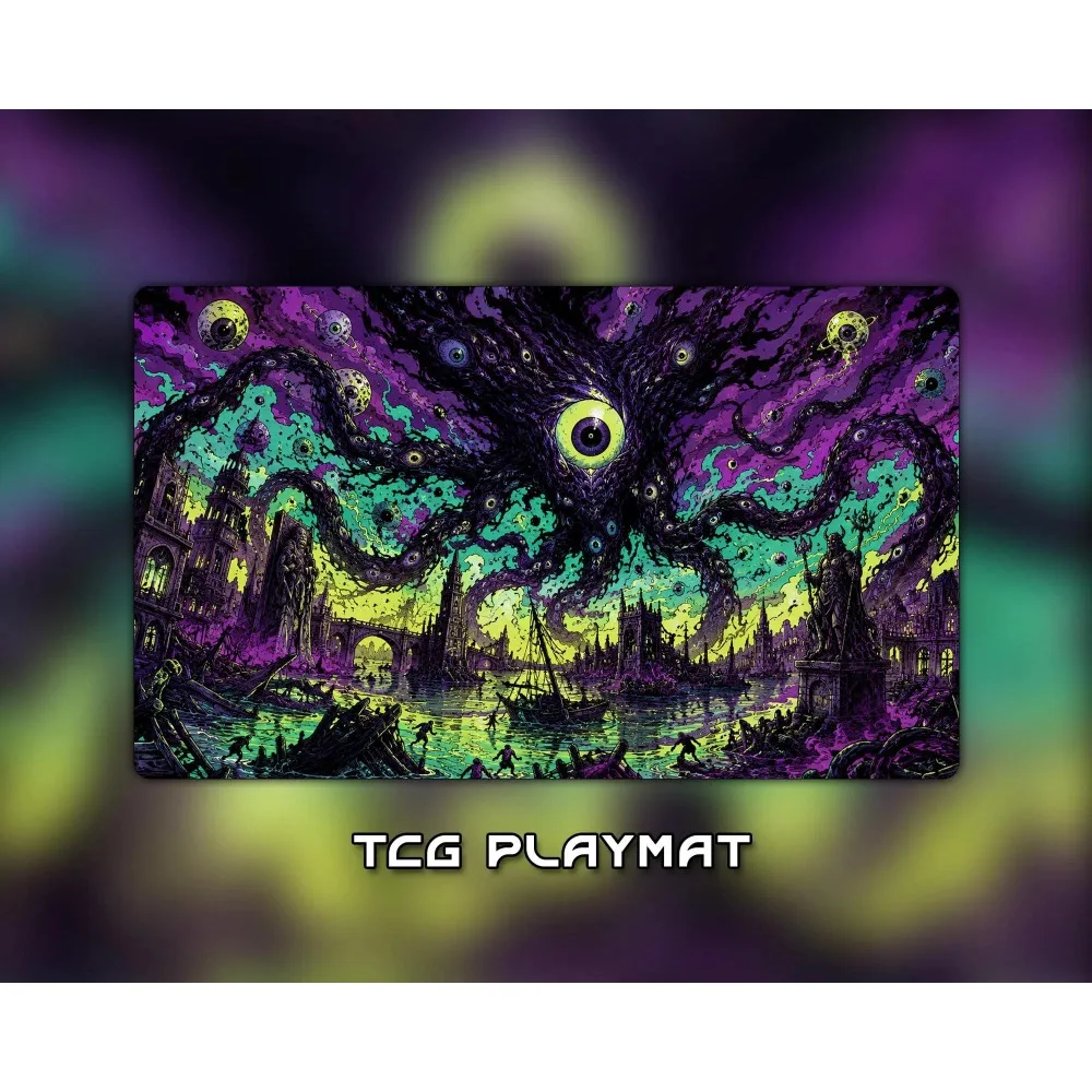 Dark MTG Playmat,TCG Playmat, Trading Card Game Mat, Commander EDH Gaming Mat, Gamer Gift，Cosmic Eldritch Horror