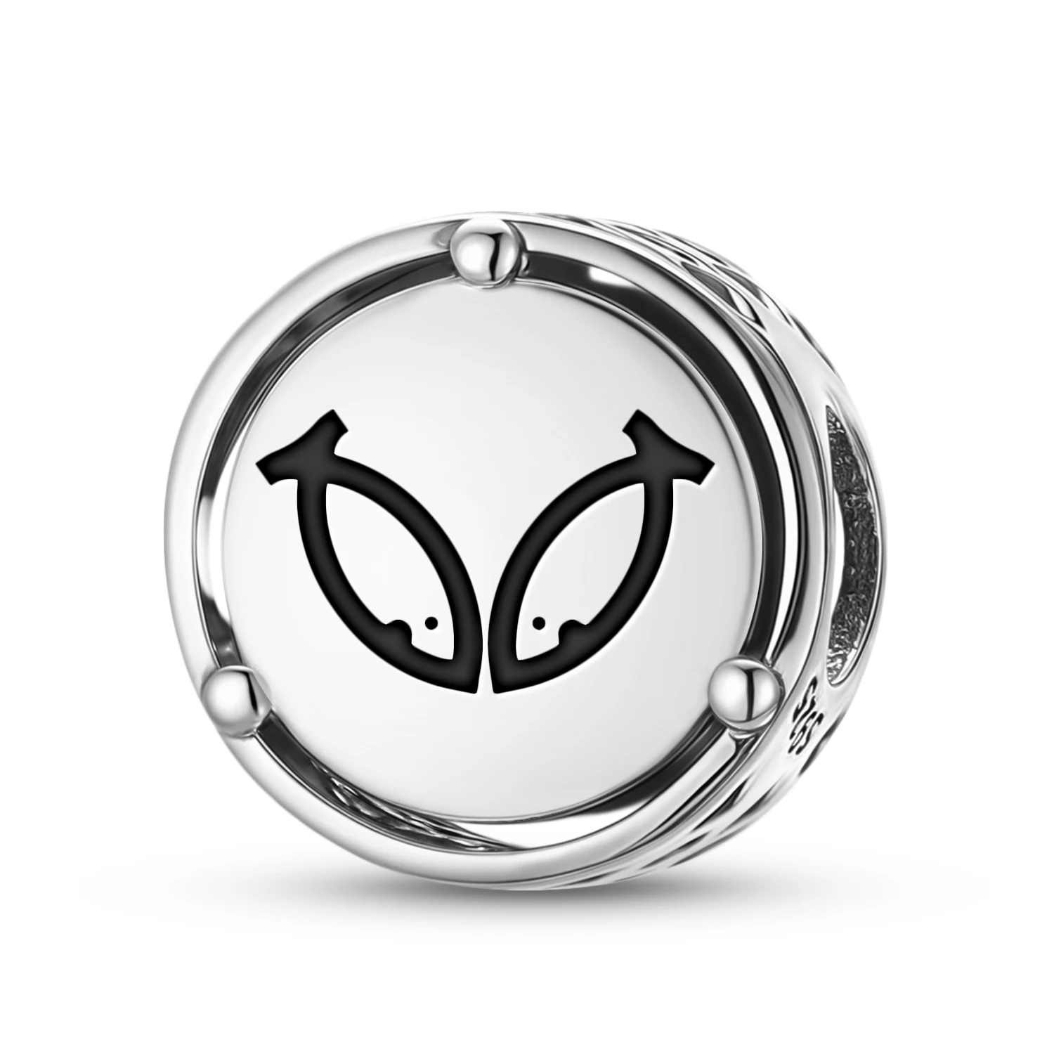 Abalorio de Plata de Ley 925, Ashtamangala, Suvarna Matsya – Peces Dorados, Compatible con Pulseras Originales, Accesorios de Joyería DIY, Abalorio Familiar