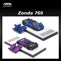 HKM In Stock 1:64 Zonda 760 LH Openable Hood Diecast Diorama Car Model Collection Miniature Toys