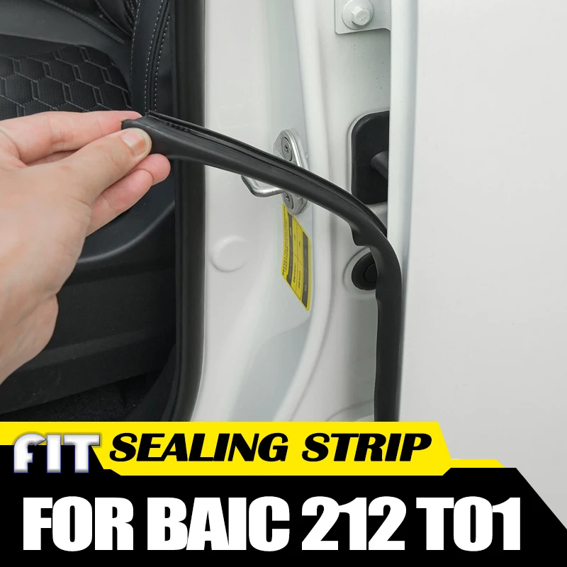 Tira de Sellado para Pilar B de Coche, Compatible con BAIC 212 T01 24-25, Tira de Goma para Sellado y Aislamiento Acústico del Pilar Central de la Puerta del Coche Modificado