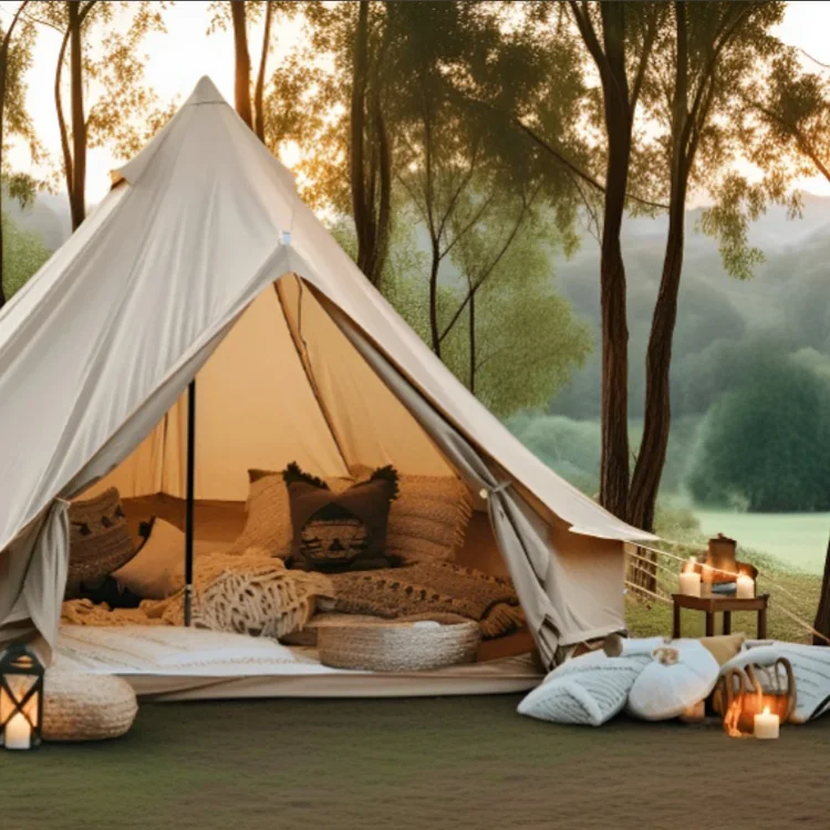 

Heavy Duty Waterproof Outdoor Camping Yurt Glamping Cotton Canvas Bell Tent Camping Equipment for Sale