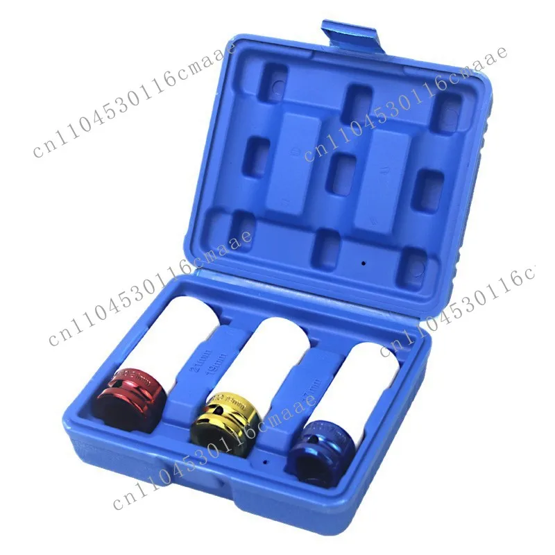 1/2 Color Pneumatic Tire Protection Long Sleeve Set 50BV30 Chrome Vanadium Steel Scratch-proof Auto Repair Tool Set