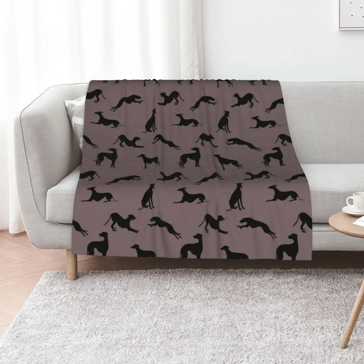 Greyt Greyhound Silhouettes - 776366 Throw Blanket Sofa Luxury Thicken For Sofa Thin funny gift Plaid Blankets