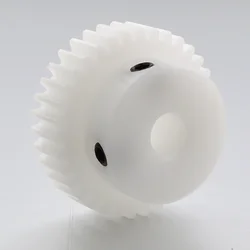 1pcs 1Mod White POM Spur Gear 15T-40T 1M Plastic Nylon Transmission Motor Gear With Step Bore 4 5 6 7 8 10mm - 16mm