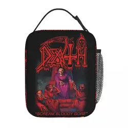 Death Rock Band Scream Bloody Gore Merch borse per il pranzo isolate per il lavoro borsa per la conservazione degli alimenti scatole per il pranzo termiche riutilizzabili