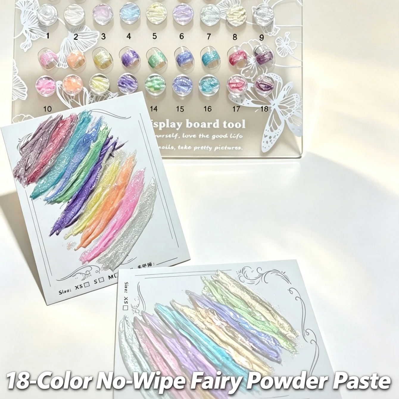 18-Color Fairy Cream Palette 2026 New Wash-Free Pearl Gel Micro-Sculpture Painted Texture Pearl Nail Gel