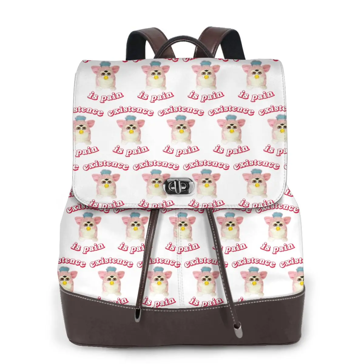 furby-existence-is-pain-bookbag-school-student-bags-hiking-travel-daypack-for-women-fashion-derma-backpack