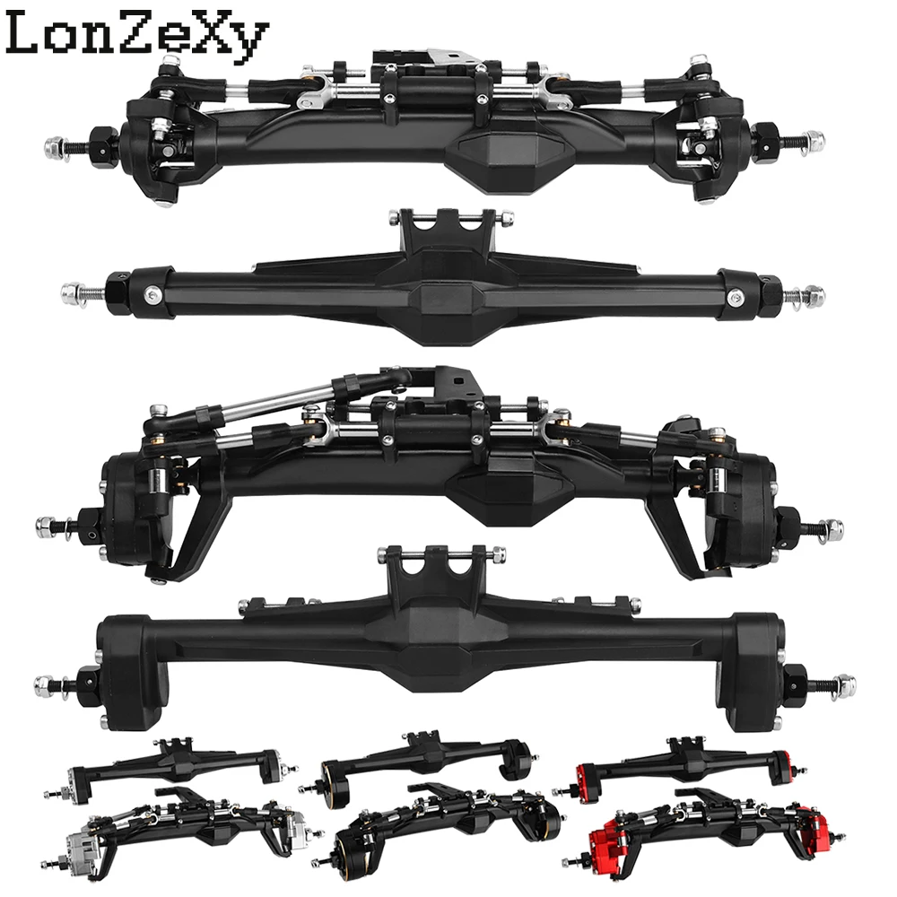 H10 Portal of Rechte As Kunststof + Messing of Aluminium Legering Voor- en Achteras Complete Assen voor Vanquish 1/10 RC Crawler Auto Upgrade - afbeelding 2