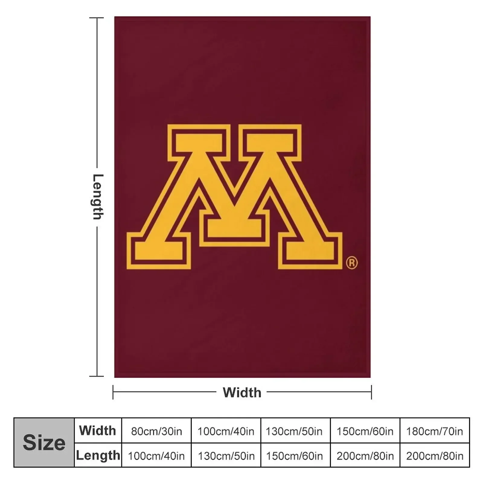 Gophers Red Throw Blanket Single Tourist Moving Blankets