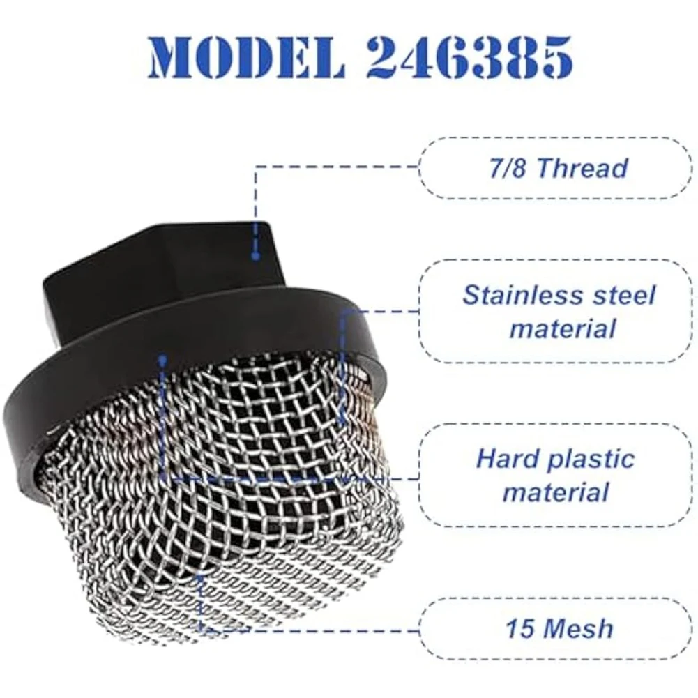 

TFORU-246385 287032 246384 Airless Sprayers Filter Screen Set(3&5&5Pk) Suction Pipe Filter Screen Sprayer Pump Inner Core