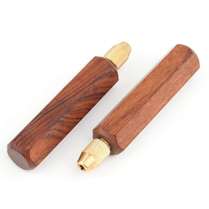 Solid Wooden Handle Acid Branch Wood Handle Titanium Plated Diamond File Small File Handle Woodworking Special Tools