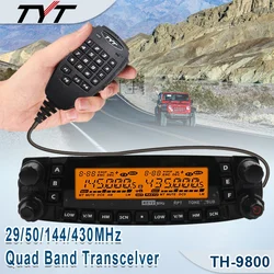 TYT TH-9800 Accessories Mobile Radio 50W Quad Band Transceiver Walkie Talkie Car Truck Radio Repeater Scrambler 29/50/144/430MHz