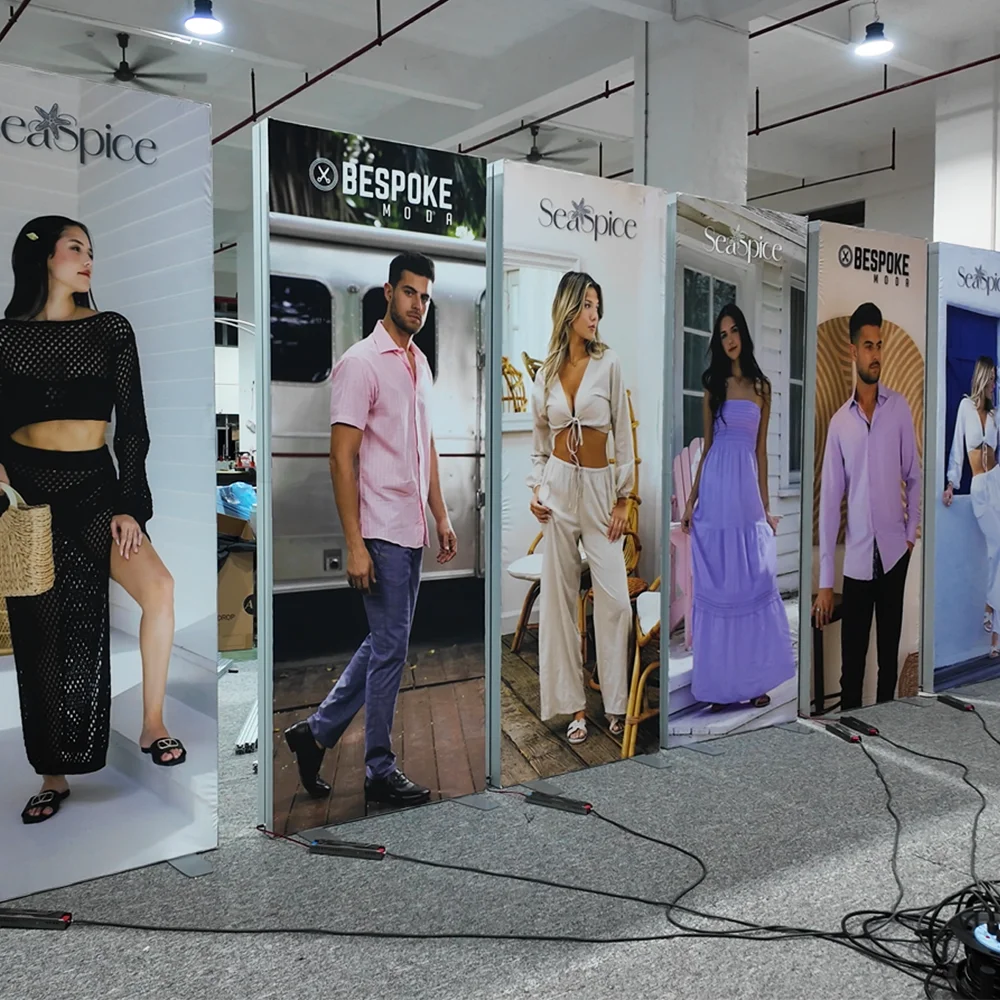 10x20 ft Modular LED Backlit With SEG Graphic Promotional Trade Show Expo Light Box  Exhibition Booth Modern for Exhibits Events