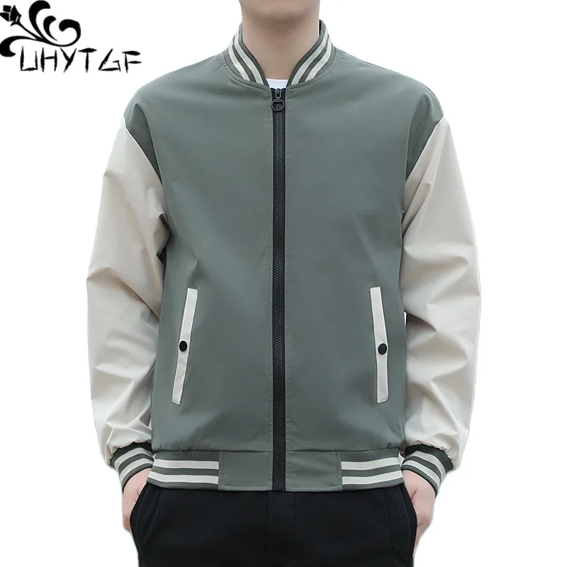 UHYTGF-Chaqueta de béisbol para Hombre, uniforme de béisbol, abrigo informal de vuelo, talla 5XL, 2022