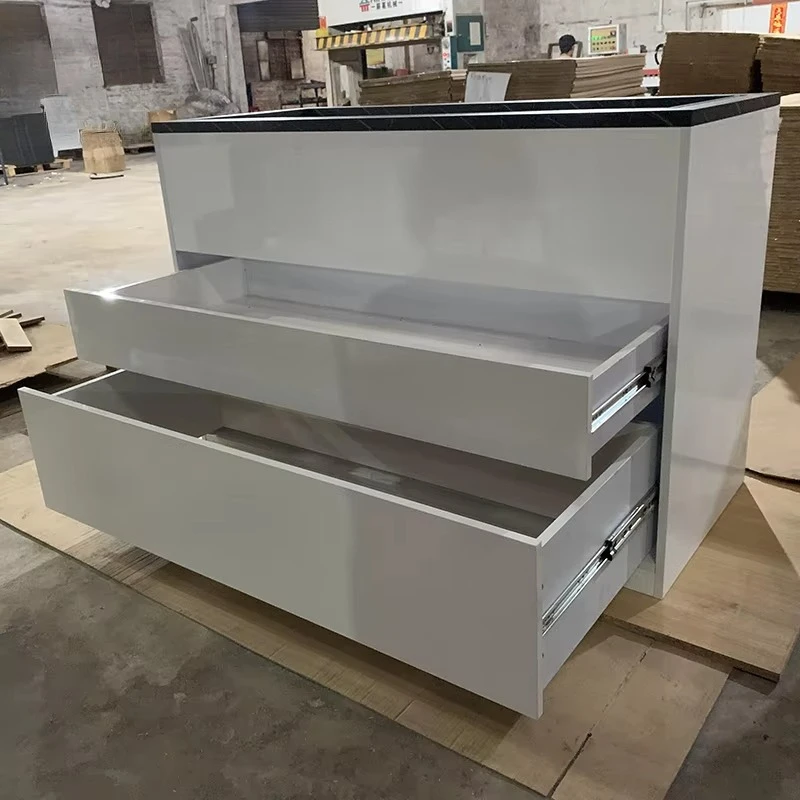 Bathroom Product Display Rack Washbasin Faucet Display Cabinet Sanitary Sliding Drawer Sink Cabinet