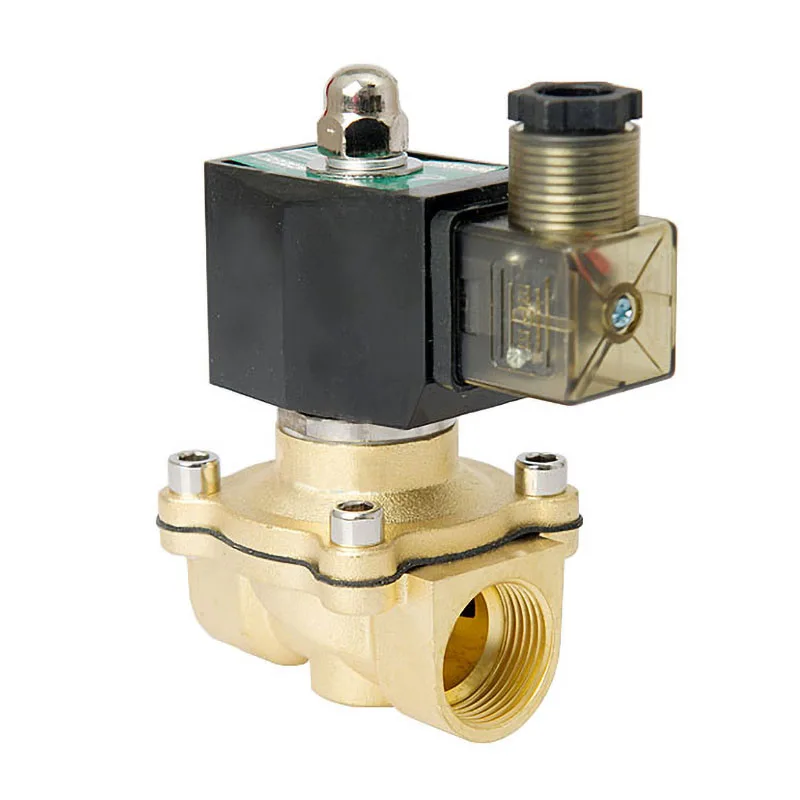 

1/2" IP65 Waterproof Brass Solenoid Valve With LED Power Indicator 24V 12V 220V 110V Normally Closed Brass Electric Solenoid Val