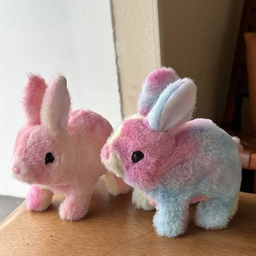 Giocattolo Elettrico Coniglio Colorato Regalo per Bambini con Suoni Giocattolo di Peluche Interattivo con Orecchie Mobili