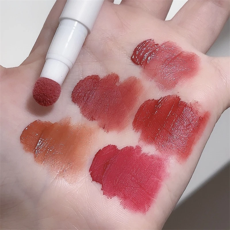 DIKALU Lip Powder Cream Air Cushion Lip Cream Matte Lip Glaze Mouth Red Lip Mud Non-fading Non-stick Cup Feminine White Brick Re