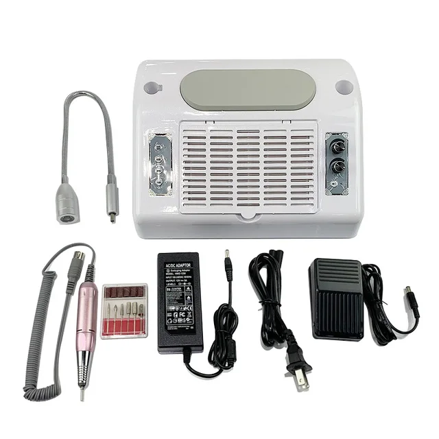 Hudavioji 5 in 1 Nail Art Machine  New 2022 Nail Drill Dust Collector Dryer Uv Nail Lights Led Lamp