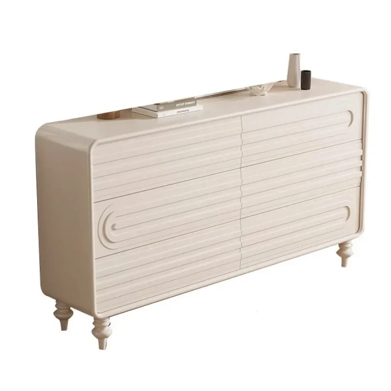 

Modern simple solid wood chest cabinet, French living room locker, chest cabinet, light luxury dining side cabinet