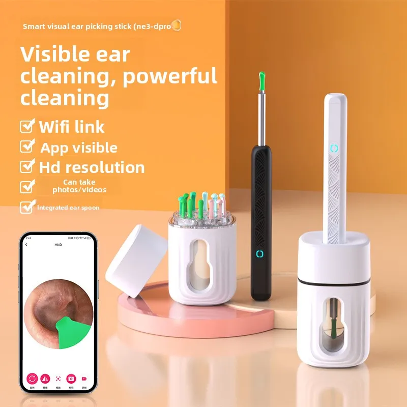 ملعقة الأذن المرئية NE3-D للأطفال - منظار التنظيف اللاسلكي، أداة تنظيف الأذن عالية الدقة #1