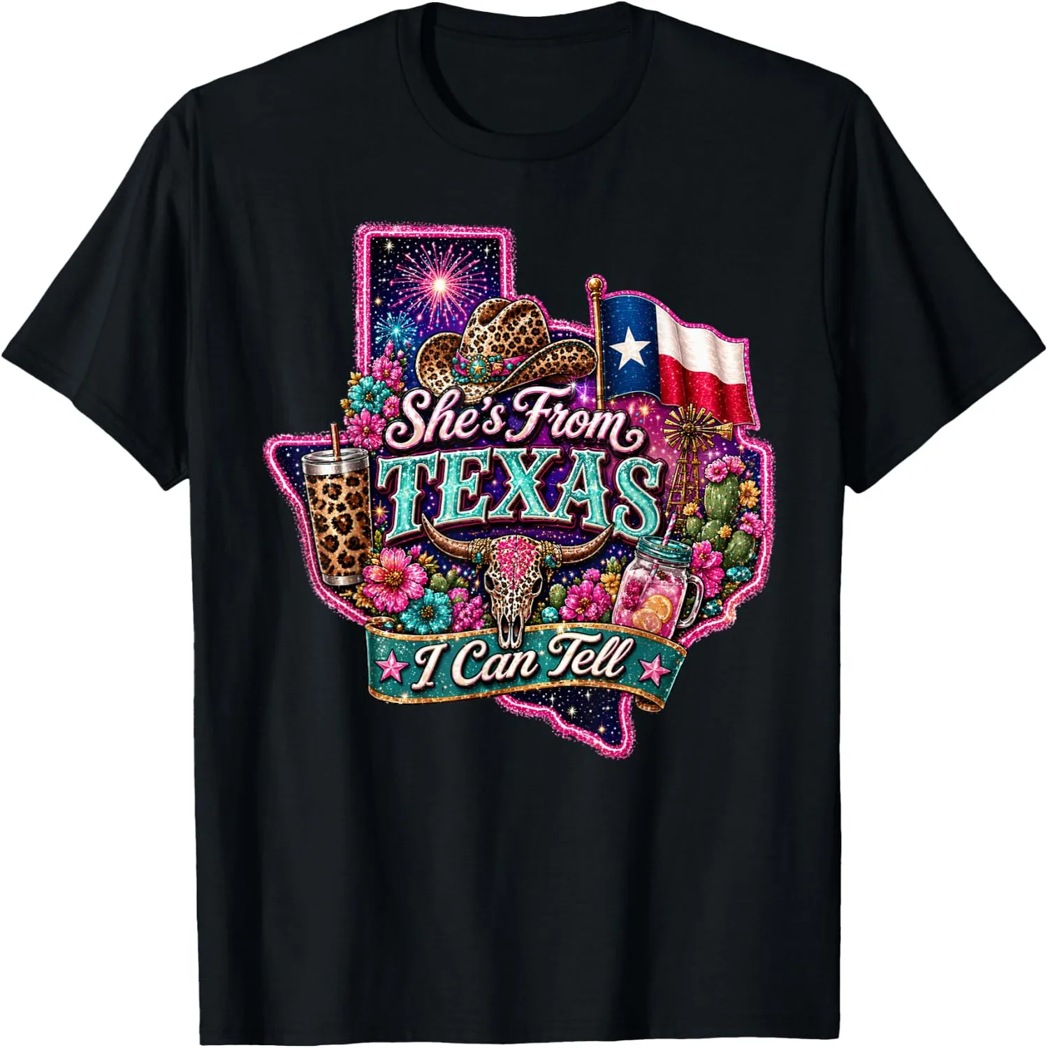 She's from Texas I Can Tell Retro Vintage Texas's Girl Women T-Shirt Y2K aesthetic, Concert tee